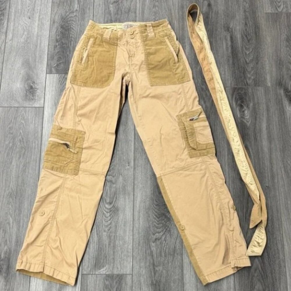 Abercrombie & Fitch Cargo Pants Womens Size 25 Y2K Utility Satin Lined Khaki
